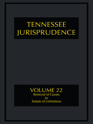 cover image of Tennessee Jurisprudence